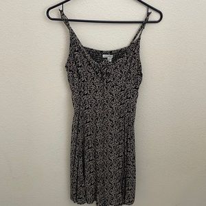 American Eagle Size S Black Floral Mini Dress